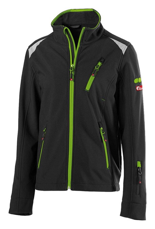 fortis Softshelljacke Kids Jacke 24 Black / limegreen Größe 134 - 140 von fortis