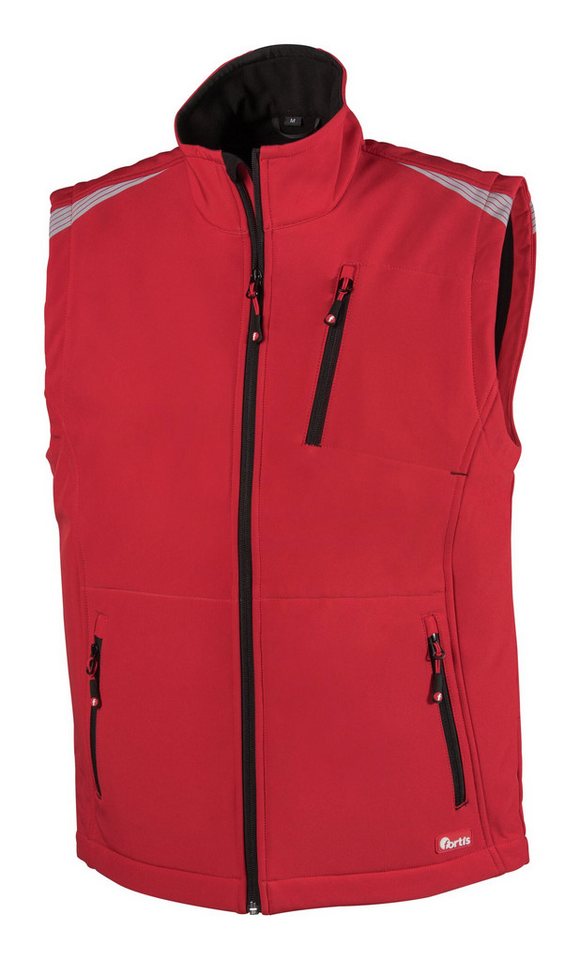 fortis Softshellweste Herren-Weste twenty-four, rot/schwarz, Größe M von fortis