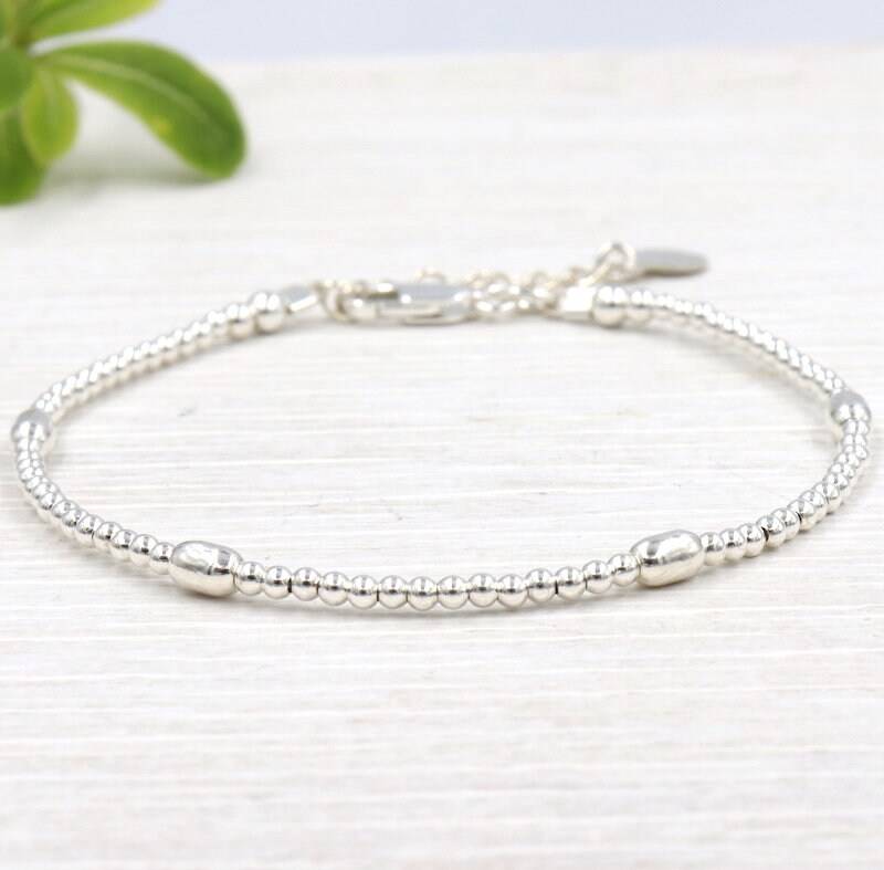 Armband Frau Perlen Silber 925 Ovale Und Runde von foryoujewels