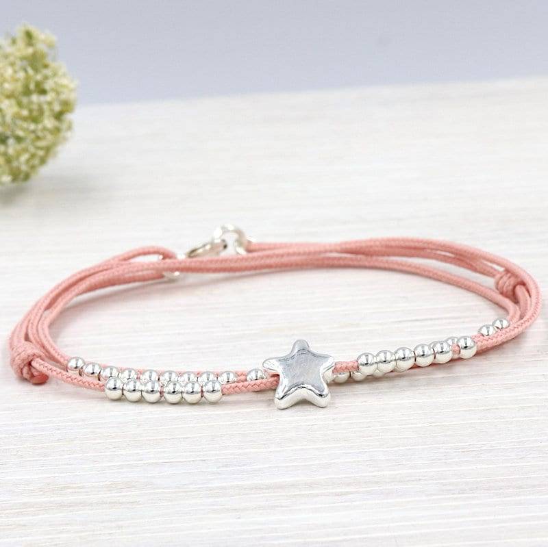 Armbandkordel Dreifach Verwandelt Perlen Und Sternsilber 925 von foryoujewels