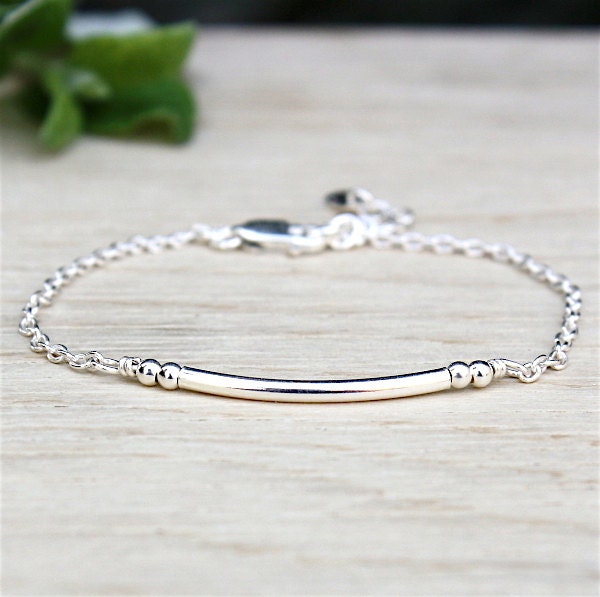 Armreif Und Silberperlen An 925Er Silberkette von foryoujewels