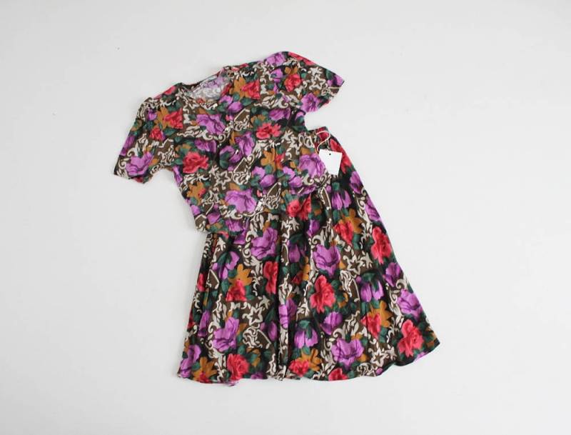 Passende Geblümte Bluse Und Rock | Crop-Top Rock-Set Zweiteiliges Outfit von foundpretty