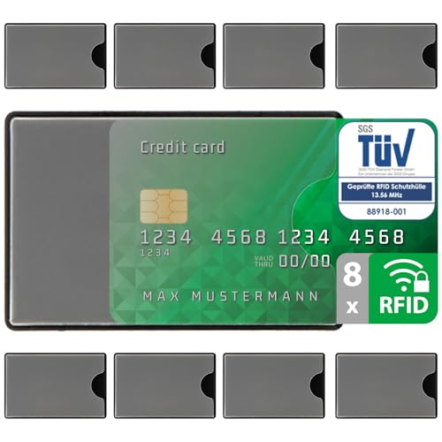 fouraces 8X TÜV geprüfte RFID Blocker Schutzhülle - Sicherheit gegen Datenklau - NFC Schutzhüllen - Kartenhülle für Kreditkarten und EC Karten, Hülle aus Hartplastik für Bankkarten fouraces 8X TÜV geprüfte RFID Blocker Schutzhülle - Sicherheit gegen Datenklau - NFC Schutzhüllen - Kartenhülle für Kreditkarten und EC Karten, Hülle aus Hartplastik für Bankkarten von fouraces