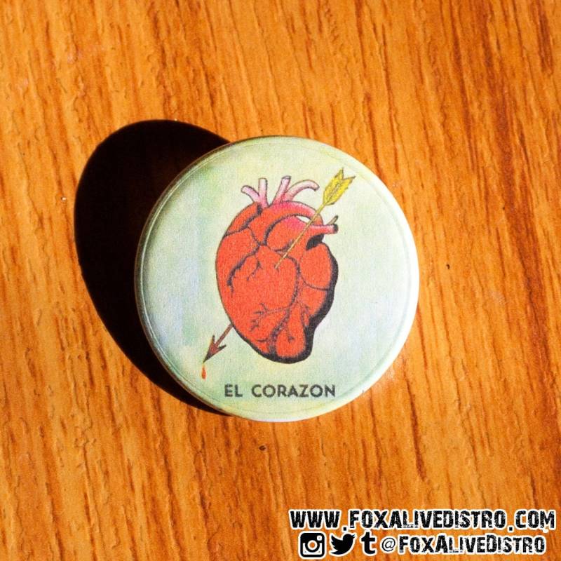 El Corazon - La Loteria Button von foxalive
