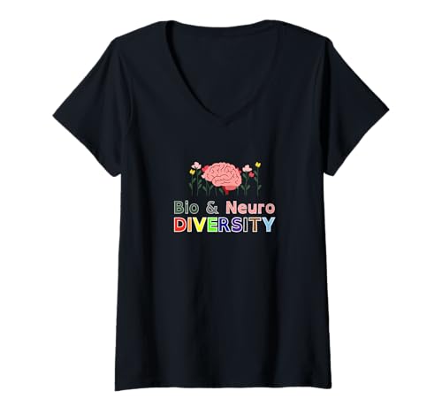 Damen Neurodiversität - Autismus, ADHS, .. für den Alltag T-Shirt mit V-Ausschnitt Damen Neurodiversität - Autismus, ADHS, .. für den Alltag T-Shirt mit V-Ausschnitt von fr-creations.com