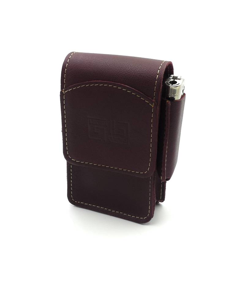 Franartpiel - 100 Mm Zigarettenetui Mit Feuerzeug, Handgefertigt Aus Ubrique-Leder Hohe Qualität von franartPiel