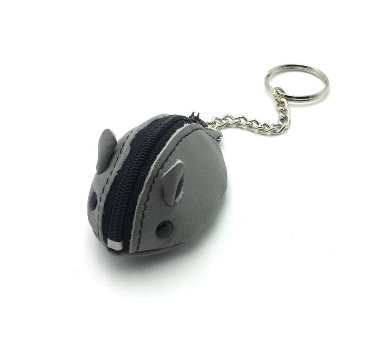 Franartpiel - Maus-Schlüsselanhänger Zum Aufbewahren Von Münzen Kleiner Schlüsselanhänger Mit Münzfach Aus Echtem Ubrique-Leder Hohe Qualität von franartPiel