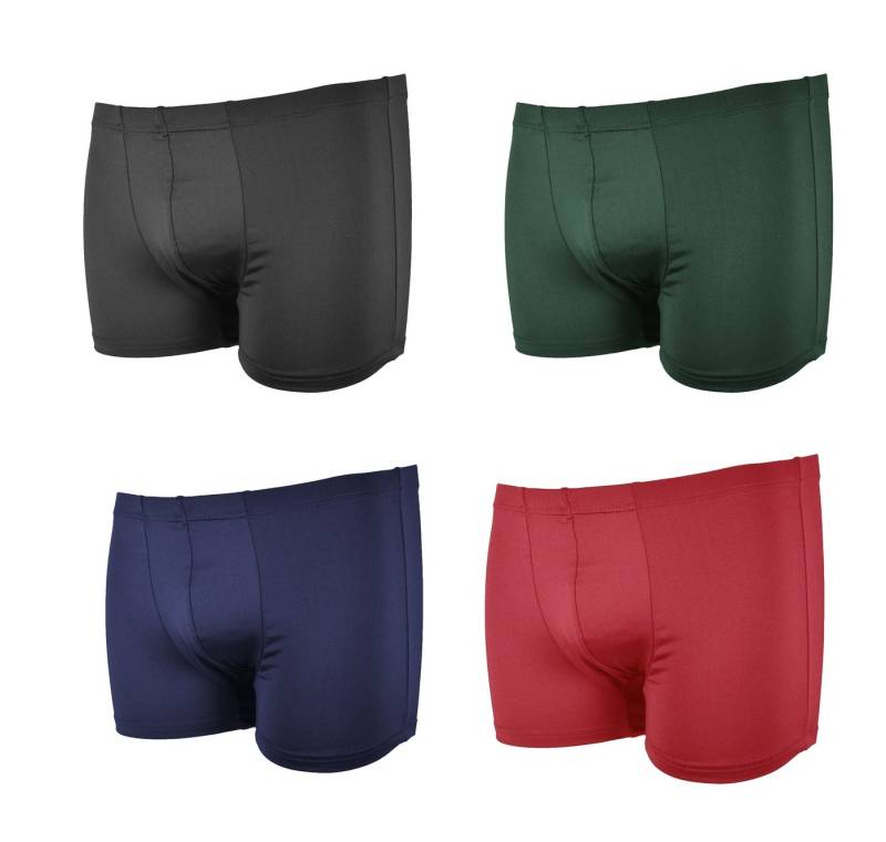 frank fields Boxershorts Boxershorts Eng anliegend bunt bunte Boxer Shorts Unterhose bunt bunte (4-St) mit Logo am Bund von frank fields