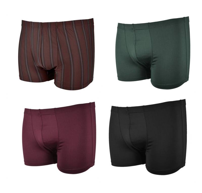 frank fields Boxershorts Boxershorts Eng anliegend bunt bunte Boxer Shorts Unterhose bunt bunte (4-St) mit Logo am Bund von frank fields