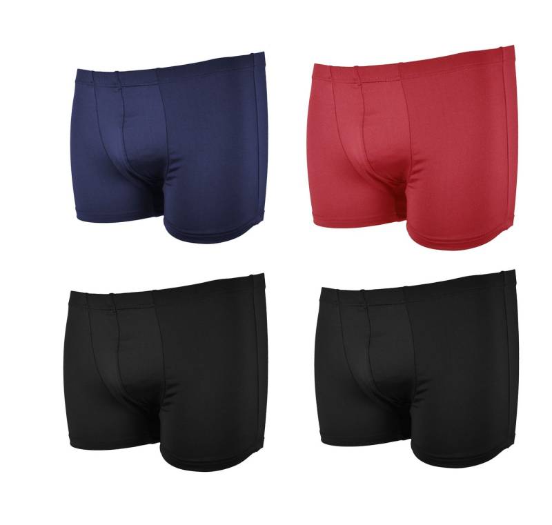 frank fields Boxershorts Boxershorts Eng anliegend bunt bunte Boxer Shorts Unterhose bunt bunte (4-St) mit Logo am Bund von frank fields