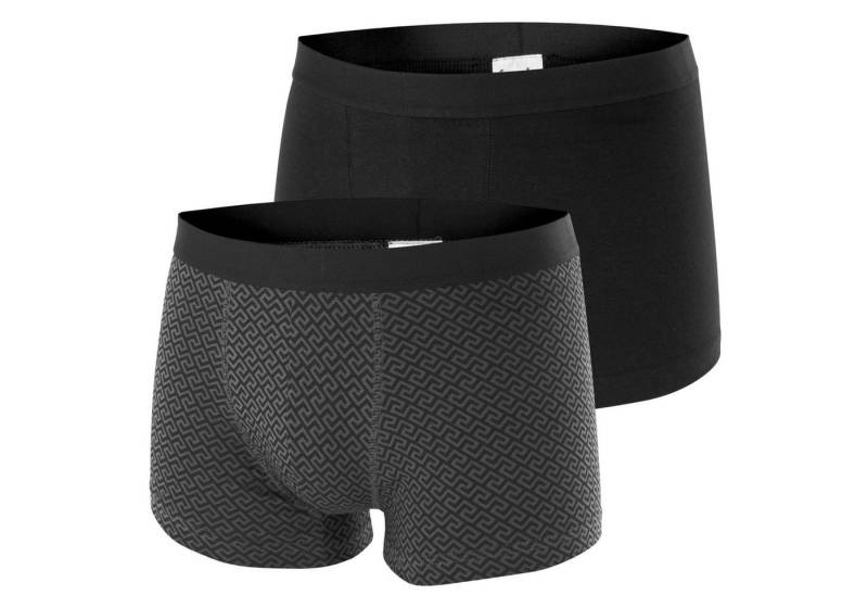 frank fields Boxershorts Vago-Retro (2-St) ohne Eingriff, aufgedoppelter Frontbereich, Muster + uni im 2er Pack von frank fields