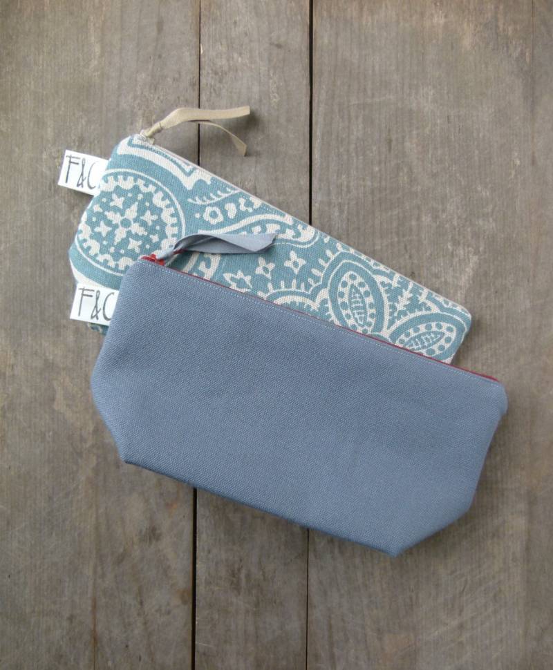 Tabor Kosmetiktasche Aus Dunkelgrauem Canvas von frankieandcocopdx