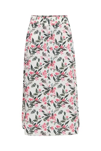 Fransa FRMADDIE SK 1 Damen Maxirock A-Linien-Rock Rock 90% Baumwolle, 10% Leinen Regular fit, Größe:M, Farbe:FRANSA AOP 02 G PINK Frosting (203224) von fransa