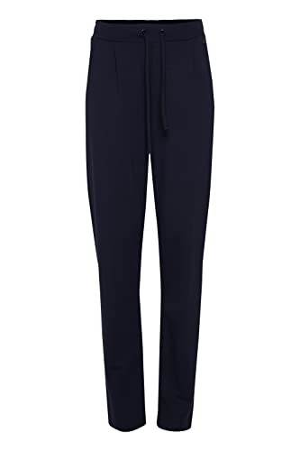 fransa 20605622 Damen Stoffhose Chinohose Sweatpants Relaxhose mit Stretch und Kordeln Regular Fit, Größe:L, Farbe:(NOOS) Dark Peacoat (60468) von fransa