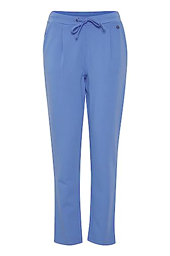 fransa 20605622 Damen Stoffhose Chinohose Sweatpants Relaxhose mit Stretch und Kordeln Regular Fit, Größe:L, Farbe:Ultramarine (174037) von fransa