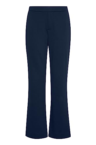 fransa 20611825 Damen Hose Stoffhose Pant Wide Leg Regular Fit Regular Waist, Größe:34, Farbe:Dark Peacoat (194010) von fransa