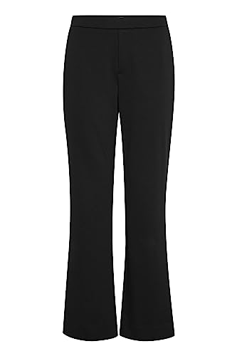 fransa 20611825 Damen Hose Stoffhose Pant Wide Leg Regular Fit Regular Waist, Größe:40, Farbe:Black (200113) von fransa