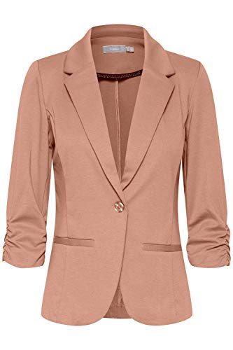 fransa FRZablazer Damen Blazer Kurzblazer Jacke mit Stretch Geraffte Ärmel mit Taschen, Größe:L, Farbe:Misty Rose (151512) von fransa