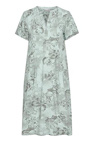 fransa Damen Kleid Blusenkleid 20609329, Größe:S, Farbe:Aqua Foam Mix (200733) von fransa