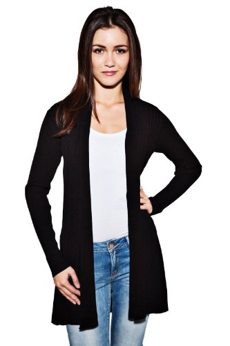 Fransa Damen Slim Fit Strickjacke Zubasic 61 Cardigan, Einfarbig, Schwarz (60096 Black), 40 (Herstellergröße: L) von fransa