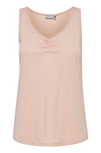 fransa Damen Shirt Top ohne Print 20609203, Größe:XXL, Farbe:Misty Rose (151512) von fransa