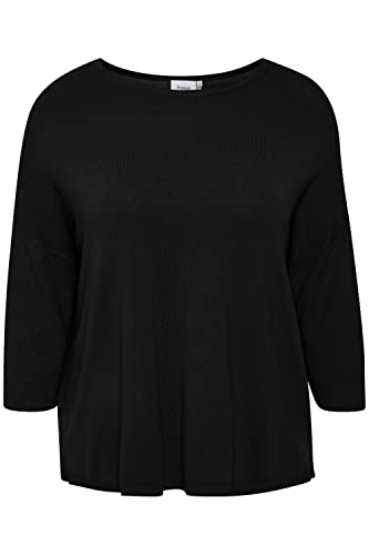 fransa FPBLUME PU 1-20611028 Damen Sweatshirtpullover Sweater Sweatshirt Pullover, Größe:42/44, Farbe:Black (200113) von fransa