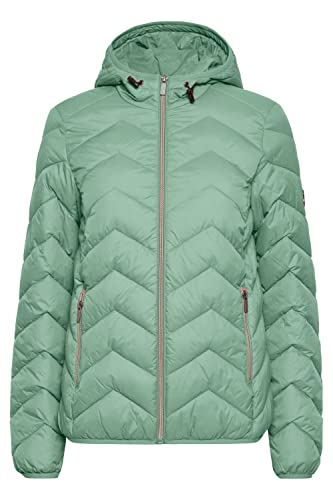 fransa FRBAPADDING Damen Steppjacke Übergangsjacke Jacke Kapuze mit Gummizug leicht gefüttert, Größe:XL, Farbe:Malachite Green (165917) von fransa