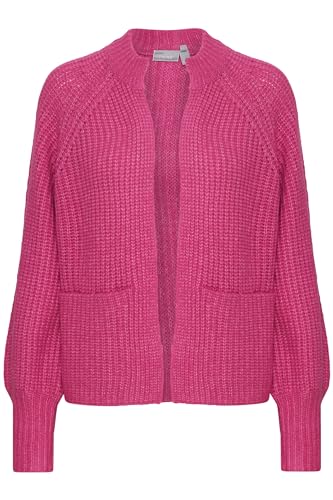 fransa FRBEVERLY CAR - 20611121 Damen Strickjacke Cardigan Fein-Strick, Größe:M, Farbe:Very Berry Melange (1823361) von fransa