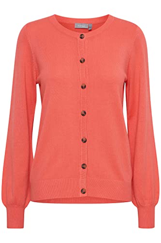 fransa - FRBLUME CAR 5 - Damen Strickjacke mit Knöpfen Cardigan - 20611796, Größe:XL, Farbe:Dubarry (171647) von fransa