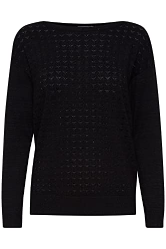 fransa FRDECHIMMER 2 Pullover Strickpullover Damen Feinstrick Pullover, Größe:XL, Farbe:Black (200113) von fransa