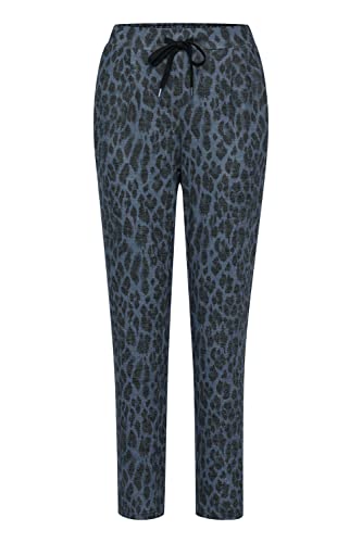 fransa FRDefauna Damen Sweathose Sweatpants Relaxhose Pants mit Print und Kordeln Regular Fit, Größe:L, Farbe:Bering Sea Mix (200873) von fransa