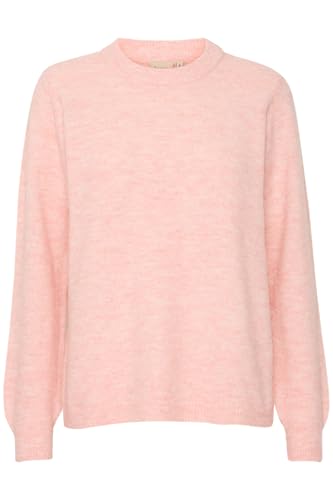 fransa FRELLIS Damen Strickpullover Feinstrick Pullover Pulli mit Rundhals leicht elastisch Regular fit, Größe:L, Farbe:Peachskin Melange (1419071) von fransa