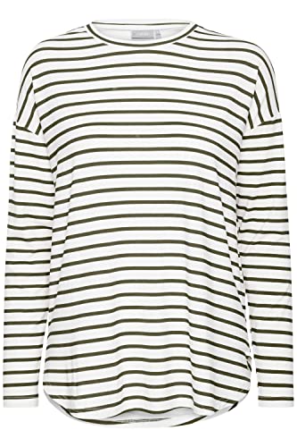 fransa FREMFLORAL 3 T-Shirt 3 T-Shirt - Sweatshirt - 20610262, Größe:XXL, Farbe:Olive Night Mix (201080) von fransa