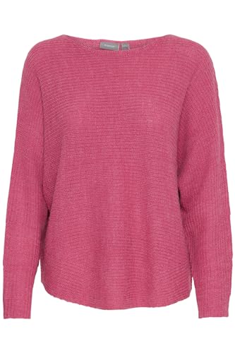 fransa FRERETTA PU 3 Damen Strickpullover Pullover Pulli Rundhals 80% Acryl, 20% Polyamid Loose fit, Größe:XL, Farbe:Carmine Rose Melange (1722301) von fransa