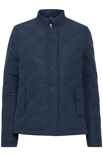 fransa FRFAY JA 2 Damen Übergangsjacke Steppjacke Jacke leicht wattiert Stehkragen 100% Polyester regular fit, Größe:XXL, Farbe:Navy Blazer (193923) von fransa