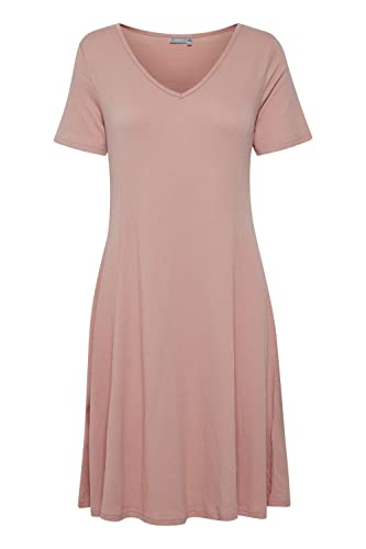 fransa FRFEMELVA 5 Dress Damen Freizeitkleid Kleid Kurzarm mit V-Ausschnitt Regular-Fit unifarben, Größe:M, Farbe:Misty Rose (151512) von fransa