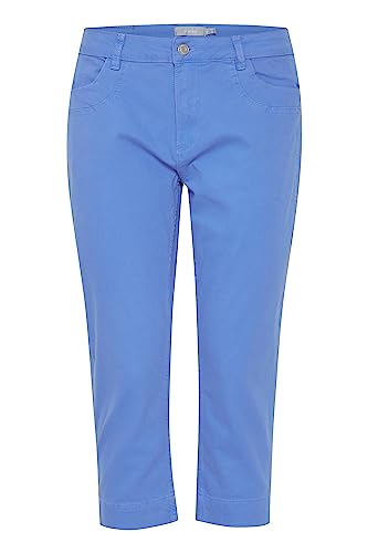 fransa FRFOTWILL 3 Capri Pants Damen Cargo Hose mit Gürtelschlaufen Tight-Fit, Größe:38, Farbe:Ultramarine (174037) von fransa