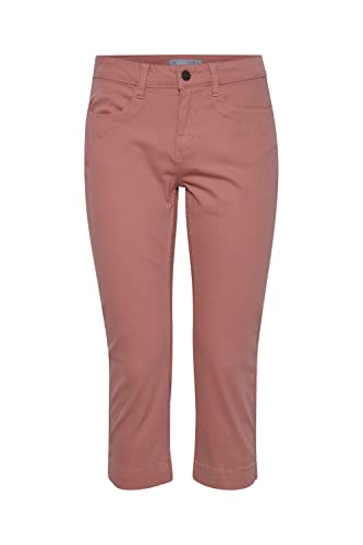 fransa FRFOTWILL 3 Capri Pants Damen Cargo Hose mit Gürtelschlaufen Tight-Fit, Größe:42, Farbe:Ash Rose (171514) von fransa