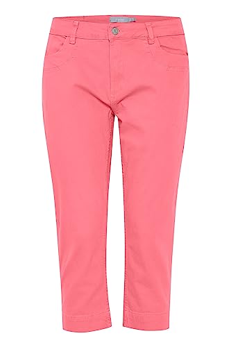 fransa FRFOTWILL 3 Capri Pants Damen Cargo Hose mit Gürtelschlaufen Tight-Fit, Größe:42, Farbe:Camellia Rose (171930) von fransa