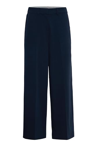 fransa FRFRIGA PA 2 Damen Stoffhose Hose 64% Polyester, 32% Viskose, 4% Elasthan Regular fit, Größe:40, Farbe:Navy Blazer (193923) von fransa