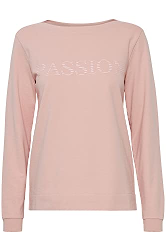 fransa FRFXTESWEAT Damen Sweatshirt Pullover Sweater mit Rundhalsausschnitt mit Print Regular-Fit, Größe:M, Farbe:Evening Sand (141311) von fransa