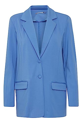 fransa FRLANO Damen Blazer Longblazer Jacke mit Reverskragen und Knopf mit Stretch, Größe:2XL, Farbe:Ultramarine (174037) von fransa