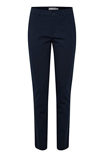 fransa FRLano Damen Hose Stoffhose Pant mit Stretch Slim Fit Mid Waist, Größe:42, Farbe:Dark Peacoat (194010) von fransa