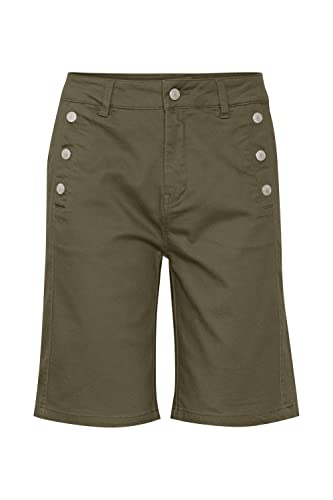 fransa FRLomax Damen Chino Shorts Bermuda Kurze Hose mit Stretch Tokyo Tight Fit, Größe:46, Farbe:Dusty Olive (180515) von fransa