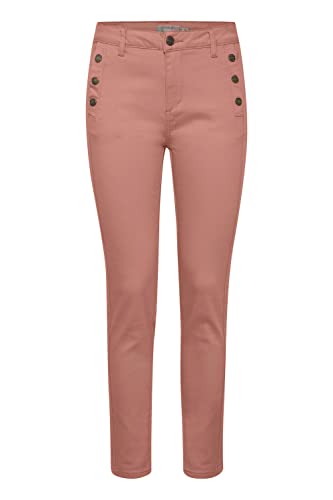 fransa FRMAX PA 1 Damen Hose Stoffhose mit Stretch-Anteil Tight-Fit, Größe:36, Farbe:Ash Rose (171514) von fransa