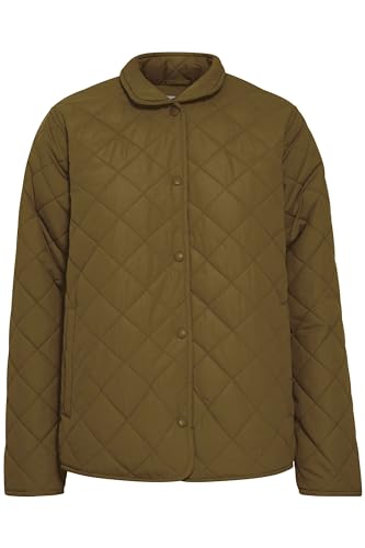 fransa FRMICHELLE JA 2 Damen Steppjacke Jacke teilweise wattiert Stehkragen 100% Polyester relaxed fit, Größe:L, Farbe:Dark Olive (190516) von fransa