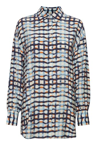 fransa - FRMISA TU 1 - Tunic - 20612438, Größe:M, Farbe:Sky Blue Check (202200) von fransa