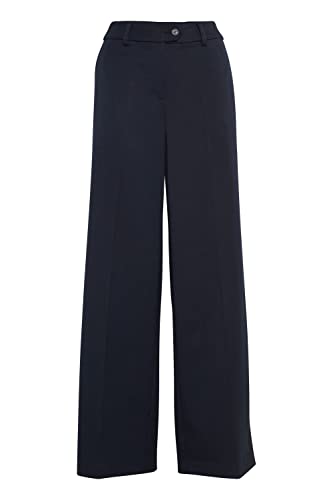 fransa FRMilena Damen Hose Stoffhose Pant Regular Fit High Waist, Größe:36, Farbe:Outer Space (194009) von fransa