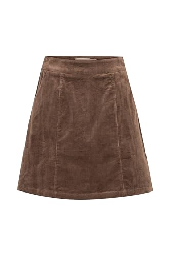 fransa FRMitty Damen Rock A-Linien-Rock Minirock mit Eingrifftaschen Baumwollmischung Regular fit, Größe:38, Farbe:Rain Drum (190916) von fransa