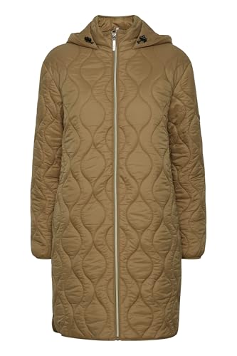 fransa FRPADMA Damen Steppjacke Übergangsjacke Jacke mit Kapuze Reißverschluss lange Passform leicht gefüttert, Größe:M, Farbe:Malt Ball (181014) von fransa